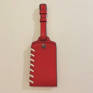 Coach Luggage Tag Whipstitch i d., smooth leather/Qb/Sport Red/Chalk